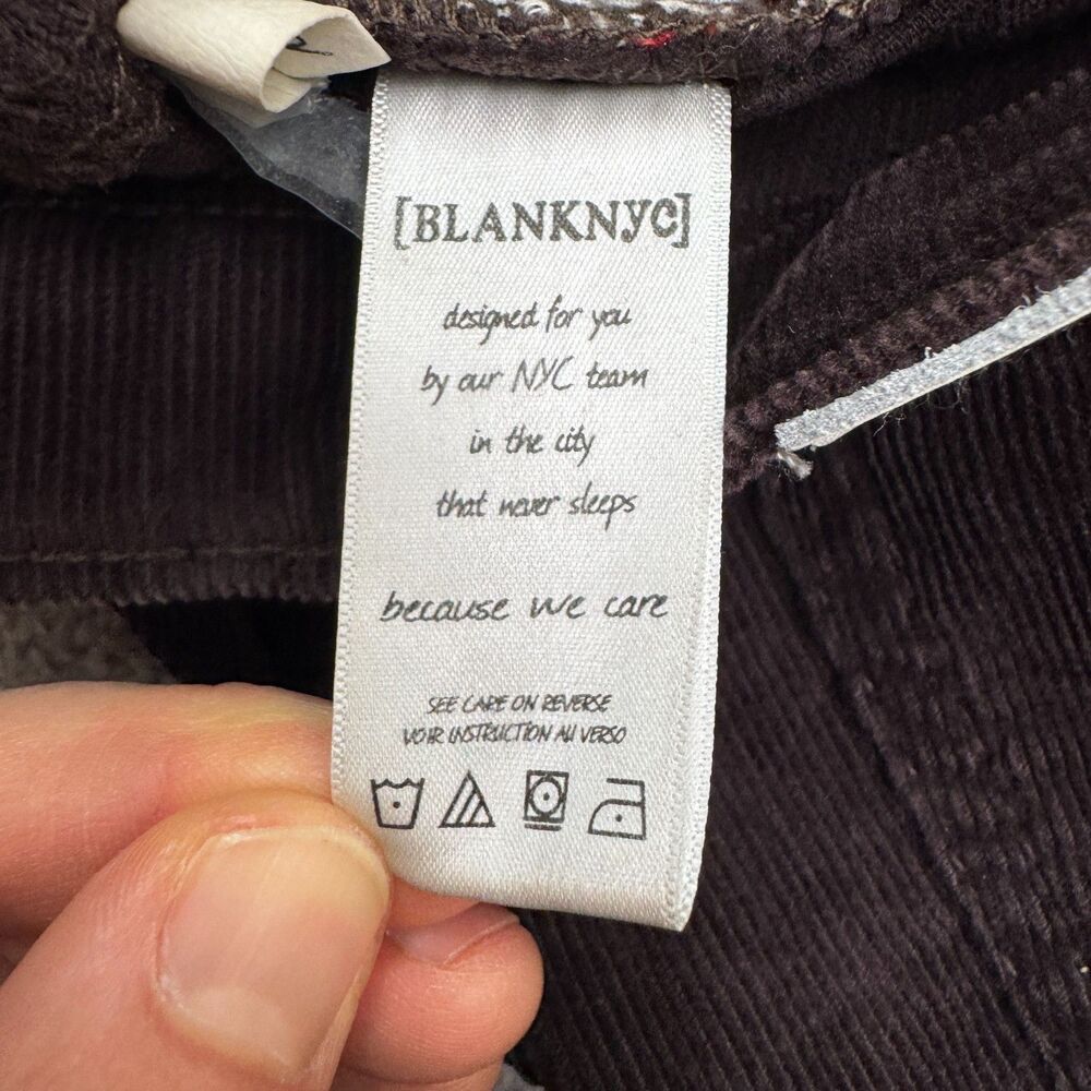 BlankNYC Mid Rise Slim Fit Corduroy Pants Womens 28 Dark Brown 5-Pocket Stretch - Picture 5 of 16
